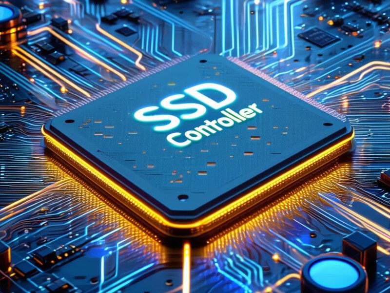 'SSD controller chip visualization'